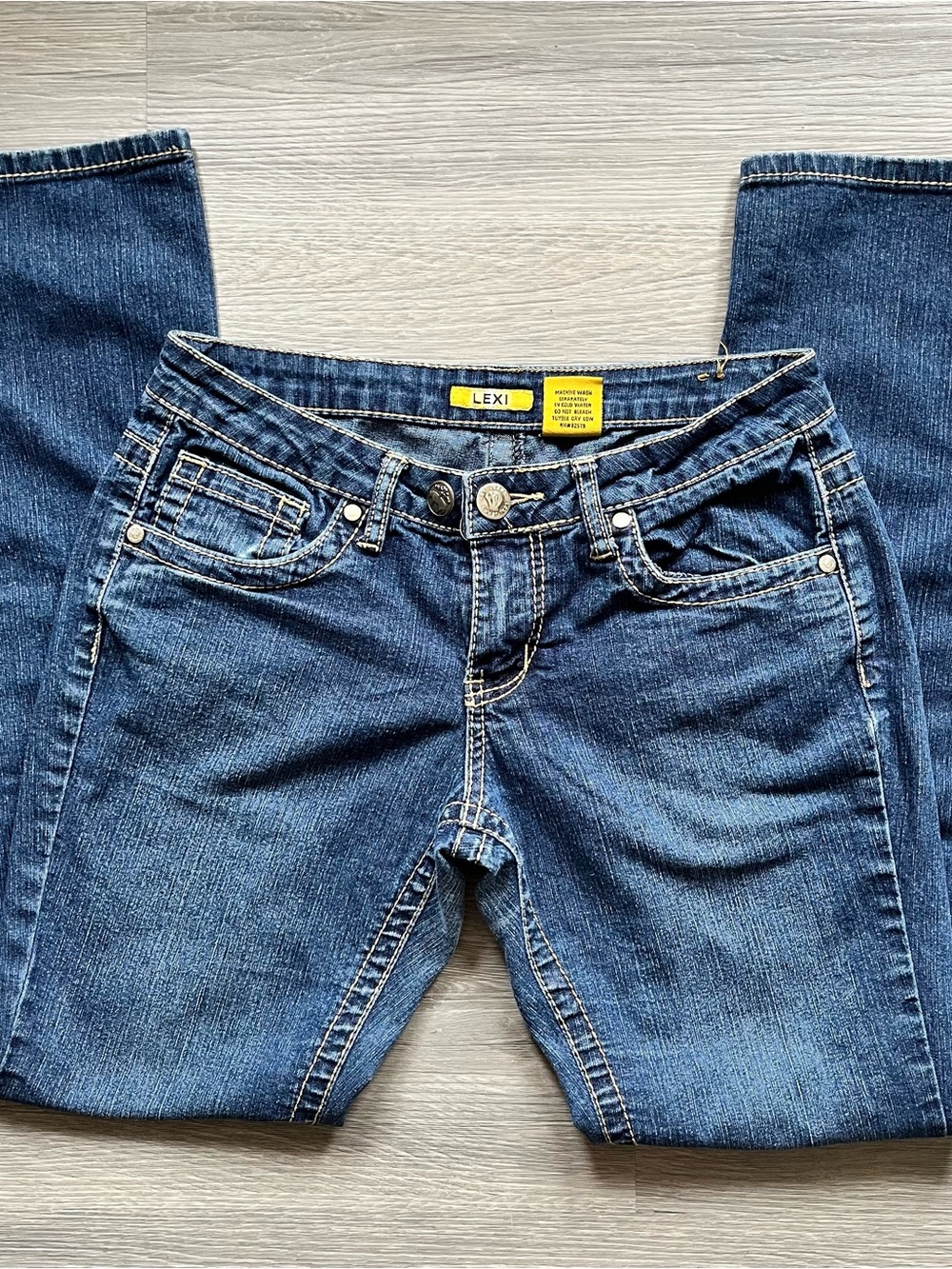 Y2K LEXI Blue Denim Low-Rise Skinny Jeans